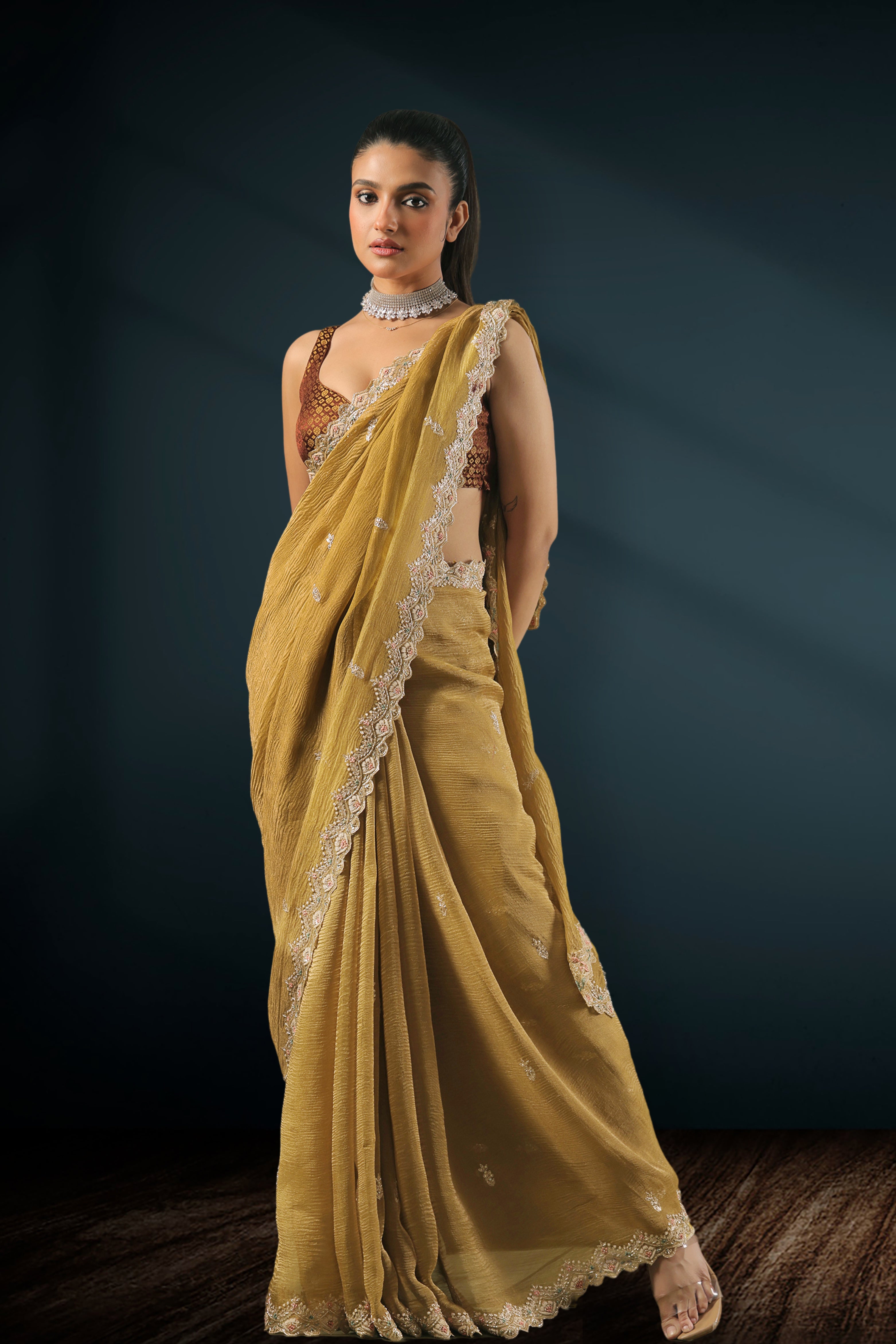 Exclusive Crush Tissue Zardosi